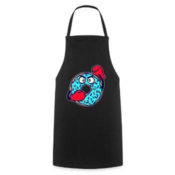 Donut Lecker Süßigkeiten Backen Naschen Kalorien - Kochschürze - Schwarz - Vorne - AI Model Male 185 dark (185cm)