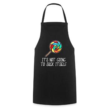 Naschkatzen Süßigkeiten Statement Bonbon Lecker - Kochschürze - Schwarz - Vorne - AI Model Male 185 dark (185cm)