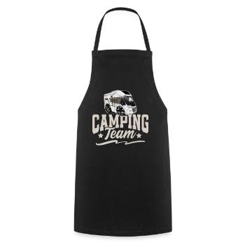 Équipe de camping Camper Campen - Tablier de cuisine - noir - Devant - AI Model Male 185 dark (185cm)