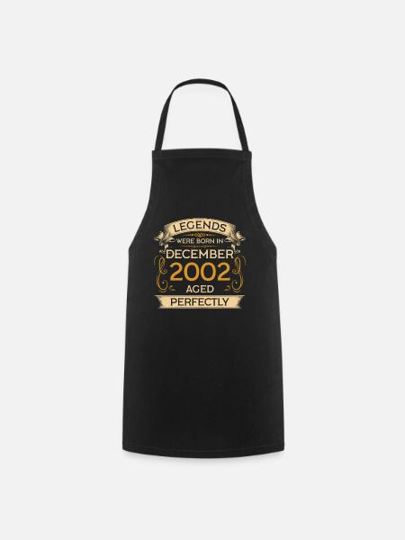 Birthday Legends were born in December 2002 - Cooking Apron - black