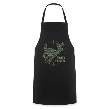 Buck Deer Hunting Hunter Vintage - Cooking Apron - black - Front - AI Model Male 185 dark (185cm)