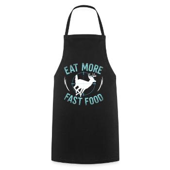 Buck Deer Hunting Hunter Eat More - Cooking Apron - black - Front - AI Model Male 185 dark (185cm)