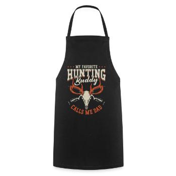 Buck Deer Hunting Hunter Dad - Cooking Apron - black - Front - AI Model Male 185 dark (185cm)
