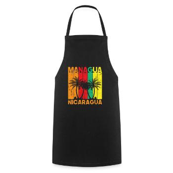 Managua Nicaragua, nicaragua - Cooking Apron - black - Front - AI Model Male 185 dark (185cm)