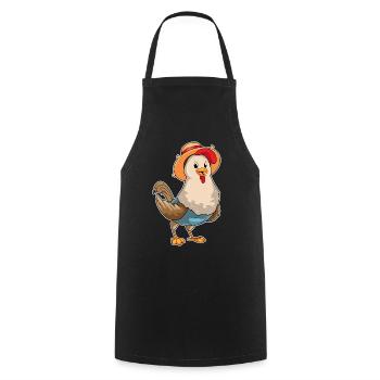 Ferme des éleveurs de poulets - Tablier de cuisine - noir - Devant - AI Model Male 185 dark (185cm)
