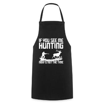 Chasseur de cerfs buck si vous - Tablier de cuisine - noir - Devant - AI Model Male 185 dark (185cm)