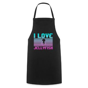 I love jellyfish - Kochschürze - Schwarz - Vorne - AI Model Male 185 dark (185cm)