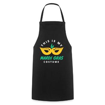 C’est mon costume de Mardi Gras - Tablier de cuisine - noir - Devant - AI Model Male 185 dark (185cm)
