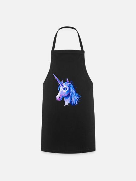 Horror Unicorn Halloween - Cooking Apron - black