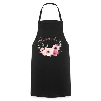 fleur fille fleurs fille romantique petite amie lol - Tablier de cuisine - noir - Devant - AI Model Male 185 dark (185cm)