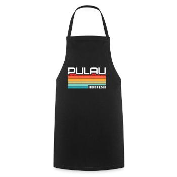 Vintage Holiday Trip Pulau Indonésie Asie - Tablier de cuisine - noir - Devant - AI Model Male 185 dark (185cm)