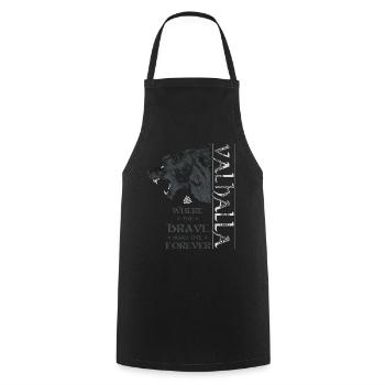 Valhalla Viking Grizzly Bear Wotan Knot Norse - Cooking Apron - black - Front - AI Model Male 185 dark (185cm)