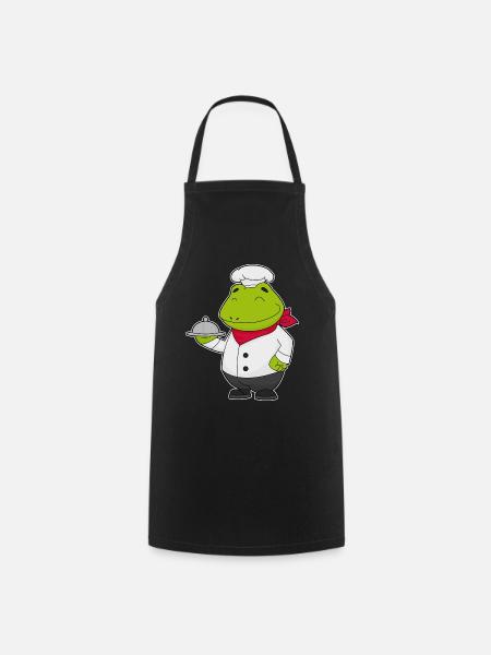 Frosch Koch Servierglocke Kochen - Kochschürze - Schwarz