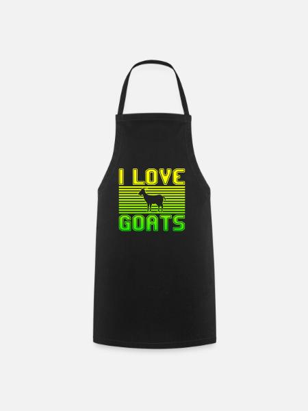 I love goats - Kochschürze - Schwarz