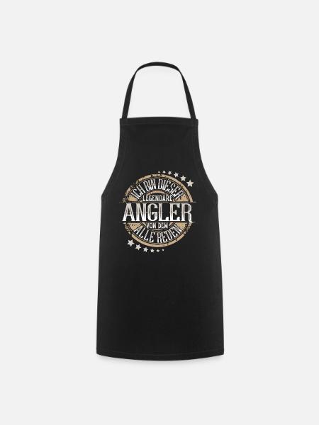 Angler Angeln - Kochschürze - Schwarz