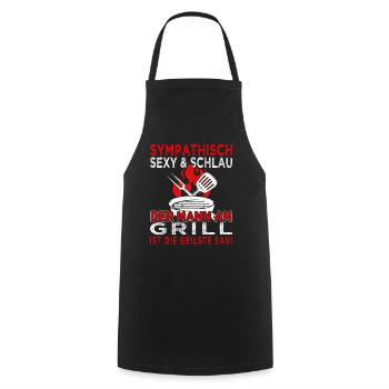 Der Mann am Grill - Fleisch - Grillen - Steak - Kochschürze - Schwarz - Vorne - AI Model Male 185 dark (185cm)