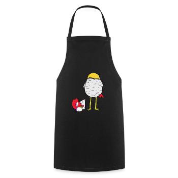 Huhn Baustelle Schutzhelm Ariss Unternehmer Job - Kochschürze - Schwarz - Vorne - AI Model Male 185 dark (185cm)