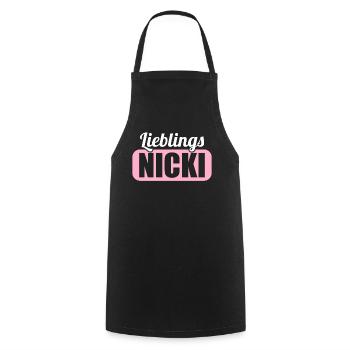 DDR Ostdeutschland Osten Ossi Lieblings Nicki - Kochschürze - Schwarz - Vorne - AI Model Male 185 dark (185cm)