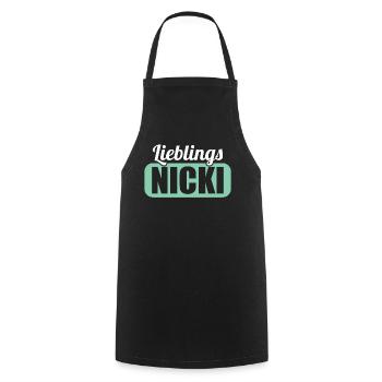 DDR Ostdeutschland Osten Ossi Lieblings Nicki - Kochschürze - Schwarz - Vorne - AI Model Male 185 dark (185cm)