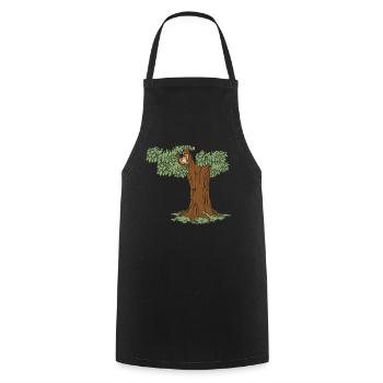 Écureuil Arbre Écureuil Amoureux - Tablier de cuisine - noir - Devant - AI Model Male 185 dark (185cm)
