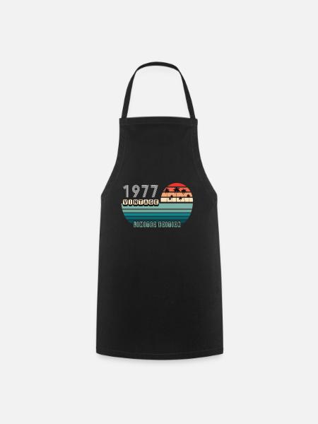 Vintage Anniversaire Anniversaire Rétro 1977 Limité - Tablier de cuisine - noir