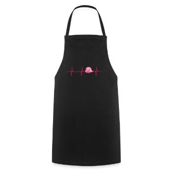 Blobfish Heartbeat - Tablier de cuisine - noir - Devant - AI Model Male 185 dark (185cm)