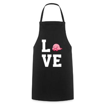 Dear Blobfish - Cooking Apron - black - Front - AI Model Male 185 dark (185cm)
