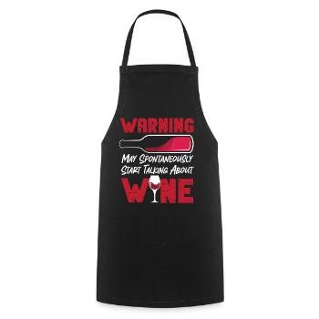 Sommelier Wine Drinking Tasting - Kochschürze - Schwarz - Vorne - AI Model Male 185 dark (185cm)