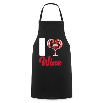 Sommelier Wine Drinking Tasting - Kochschürze - Schwarz - Vorne - AI Model Male 185 dark (185cm)