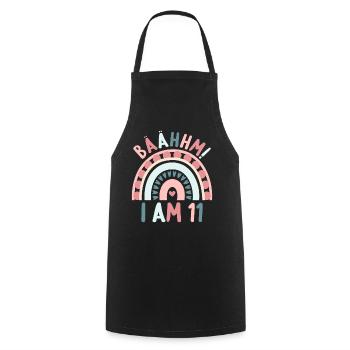 11 years old Rainbow Rainbow 11th birthday - Cooking Apron - black - Front - AI Model Male 185 dark (185cm)