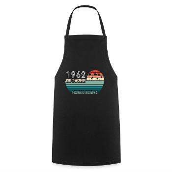 Vintage Birthday Birthday Retro 1962 Limited - Cooking Apron - black - Front - AI Model Male 185 dark (185cm)