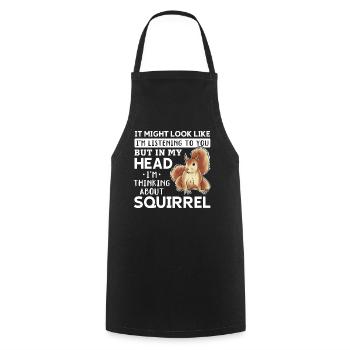 J’ai peut-être l’impression d’écouter... - Tablier de cuisine - noir - Devant - AI Model Male 185 dark (185cm)