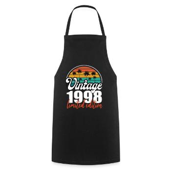 Vintage Birthday Birthday Retro 1998 Limited - Cooking Apron - black - Front - AI Model Male 185 dark (185cm)