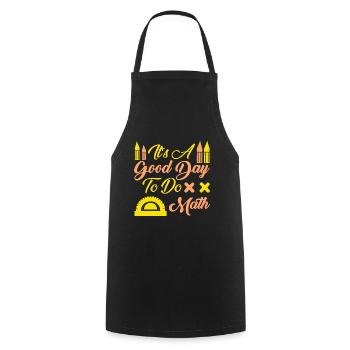 Zurück zur Schule Es ist ein guter Tag, um Mathelehrer zu machen - Kochschürze - Schwarz - Vorne - AI Model Male 185 dark (185cm)