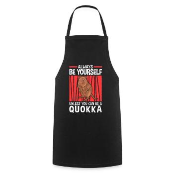 Sei immer ein Quokka australisches Beuteltier - Kochschürze - Schwarz - Vorne - AI Model Male 185 dark (185cm)