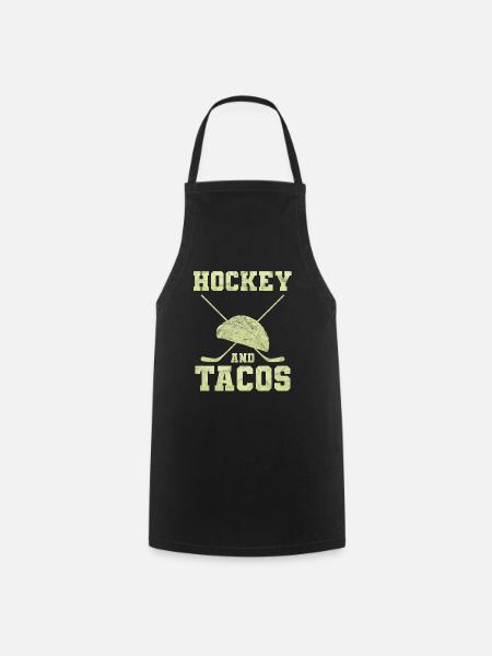 Hockey And Tacos - Kochschürze - Schwarz