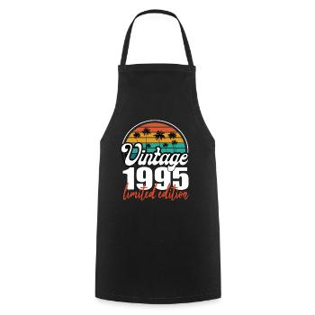 Vintage Birthday Birthday Retro 1995 Limited - Cooking Apron - black - Front - AI Model Male 185 dark (185cm)