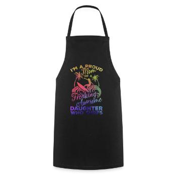 Surfer proud mother of a damn great - Cooking Apron - black - Front - AI Model Male 185 dark (185cm)