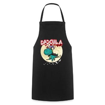 Dadcula Dracula Vampire Dad Funny Halloween Party - Kochschürze - Schwarz - Vorne - AI Model Male 185 dark (185cm)