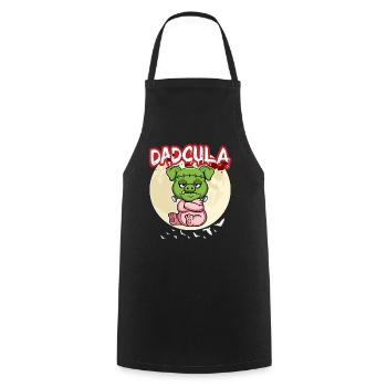 Dadcula Dracula Vampire Dad Funny Halloween Party - Kochschürze - Schwarz - Vorne - AI Model Male 185 dark (185cm)
