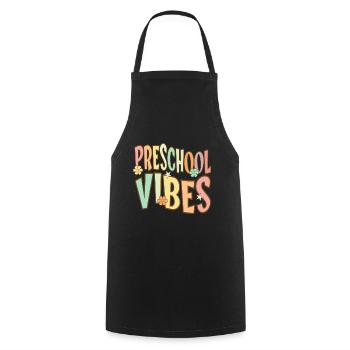 Preschool Vibes Cute Retro Back to School, Boys, - Cooking Apron - black - Front - AI Model Male 185 dark (185cm)