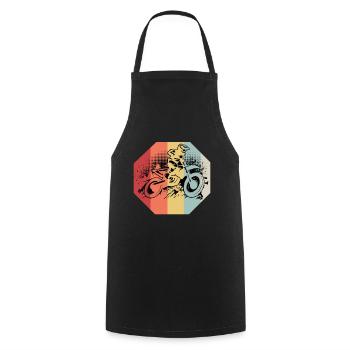 Motocross - Cooking Apron - black - Front - AI Model Male 185 dark (185cm)