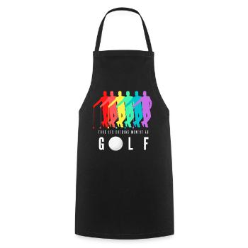 Tous les Chemins Mènent au Golf - Tablier de cuisine - noir - Devant - AI Model Male 185 dark (185cm)