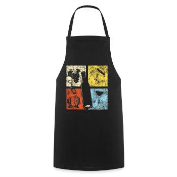 Sommelier Wine Drinking Tasting - Kochschürze - Schwarz - Vorne - AI Model Male 185 dark (185cm)