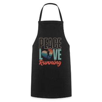 Running Runner Half Marathon - Kochschürze - Schwarz - Vorne - AI Model Male 185 dark (185cm)