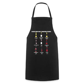 Sommelier Wine Drinking Tasting - Kochschürze - Schwarz - Vorne - AI Model Male 185 dark (185cm)