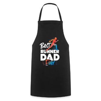 Running Runner Half Marathon Dad - Kochschürze - Schwarz - Vorne - AI Model Male 185 dark (185cm)