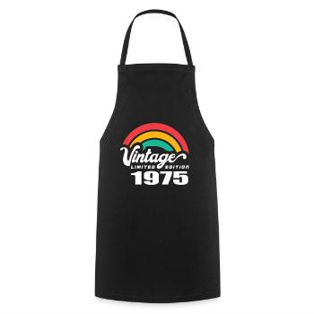 Vintage Birthday Birthday Retro 1975 Limited - Cooking Apron - black - Front - AI Model Male 185 dark (185cm)
