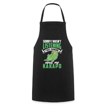 Kakapo I was distracted flightless Kakapo - Cooking Apron - black - Front - AI Model Male 185 dark (185cm)