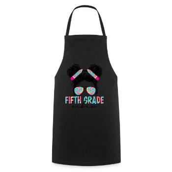 Fifth Grade Vibes - 5th Grade Team Retro 1st Day - Cooking Apron - black - Front - AI Model Male 185 dark (185cm)